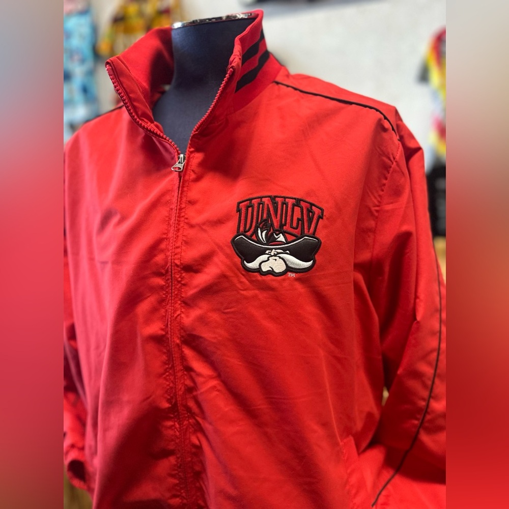 Unlv Running Rebels Reb Jacket Zip Up Collegiate XL Embroidered Front